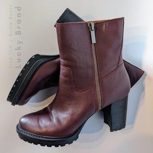 Lucky Brand Baja Lug Sole Block Heel Boots